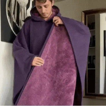 Wearable Woolen Hooded Blanket