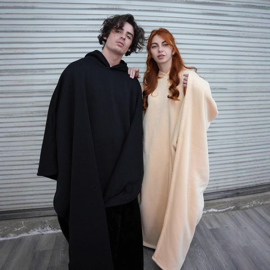 Wearable Woolen Hooded Blanket